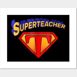 Superteacher Superhero Funny Teacher Gift Posters and Art